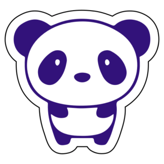 Little Panda Sticker (Purple)